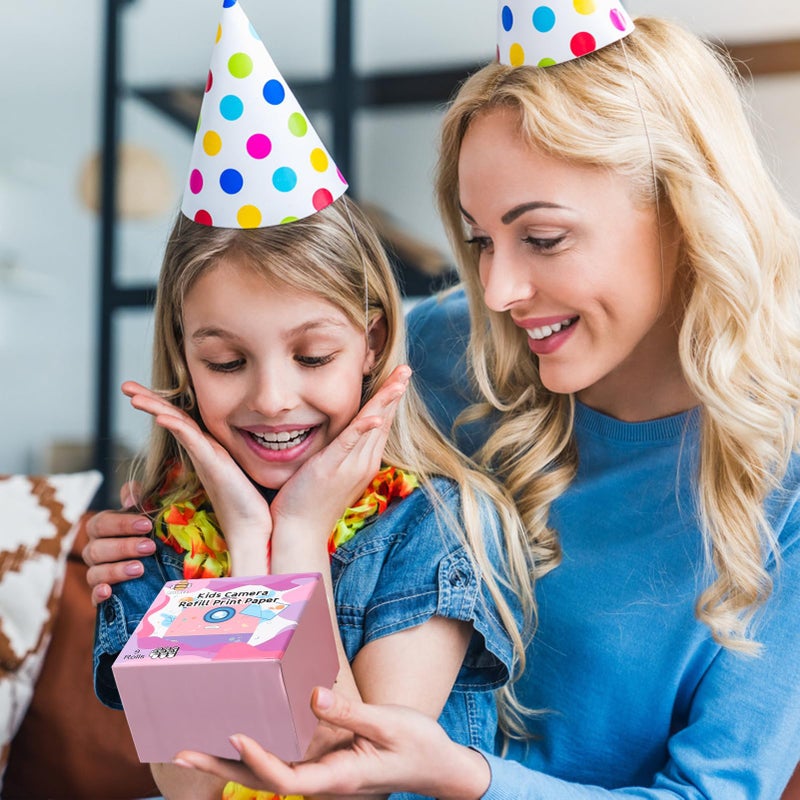 Biubee 9 Rolls Kids Instant Camera Print Refill Paper- Photo Printer Thermal Paper Rolls Instant Print Camera Refill Paper for 4 5 6 7 8 9 10 Year Old Girls Boys Birthday Gifts, Candy Color - Image 3