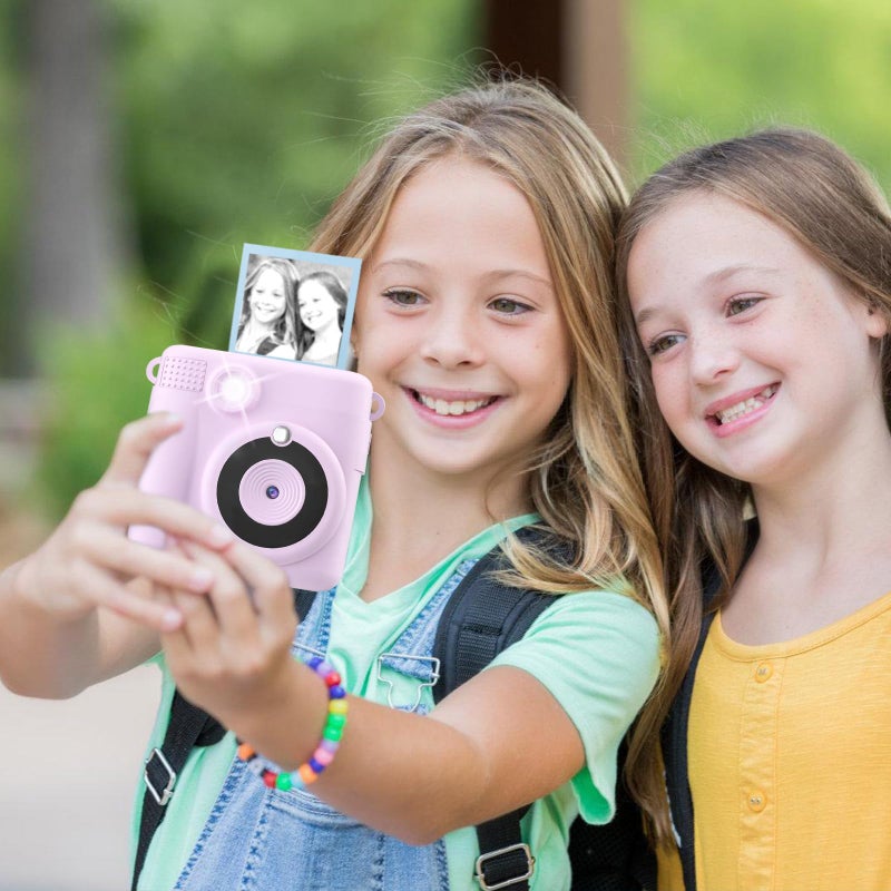 Biubee 9 Rolls Kids Instant Camera Print Refill Paper- Photo Printer Thermal Paper Rolls Instant Print Camera Refill Paper for 4 5 6 7 8 9 10 Year Old Girls Boys Birthday Gifts, Candy Color - Image 2