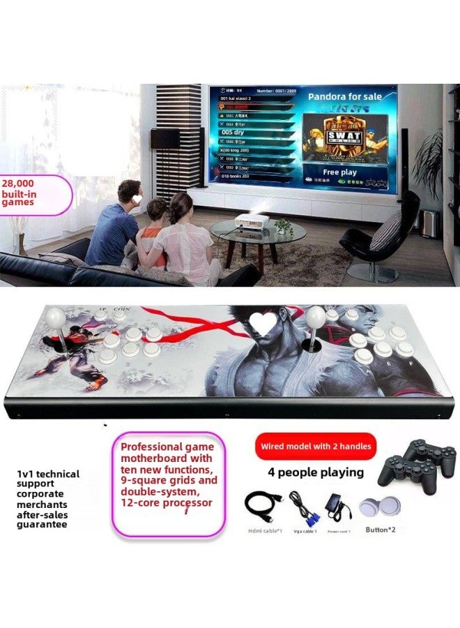 2025 Wireless Split Rocker Game Machine Pandora Connected TV King Fighting Machine All-in-One-Product Color:Wired Double Joystick Integrated  - Image 1