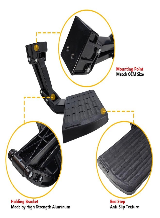 LLNSEAUTO Rear Bed Step Tailgate Bedstep, Folding Truck Step Retractable Bumper Tailgate Step | Fit for Toyota Tundra 2022 2023 2024 | OE# PTS30-34000 - Image 3