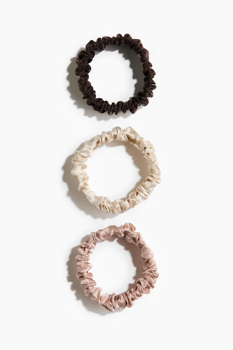H&M 3-pack silk scrunchies