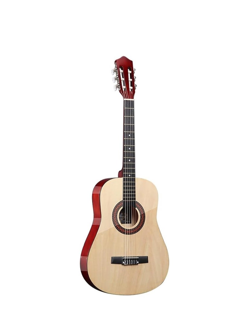 Megarya 38 Inch Classic Acoustic Wooden Guitar for Beginners Students (Natural) - Image 1
