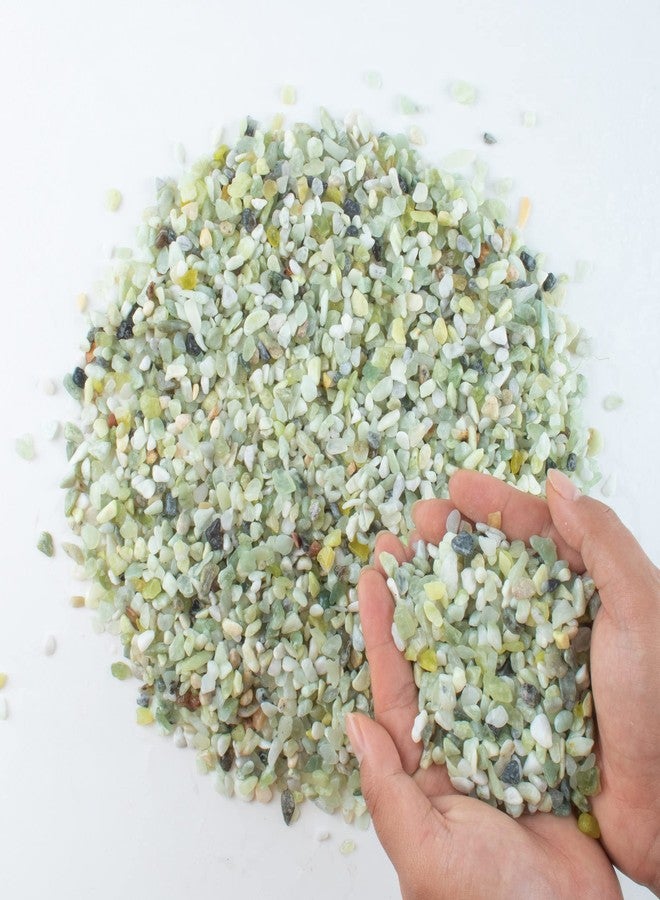 Anothera 3lb Jade Bean Sand Stone-Succulents and Cactus Bonsai DIY Projects Rocks,Decorative Gravel for Plants and Vases Fillers,Terrarium,Fairy Gardening,Natural Stone Top Dressing for Potted Plants (5mm-8mm) - Image 1