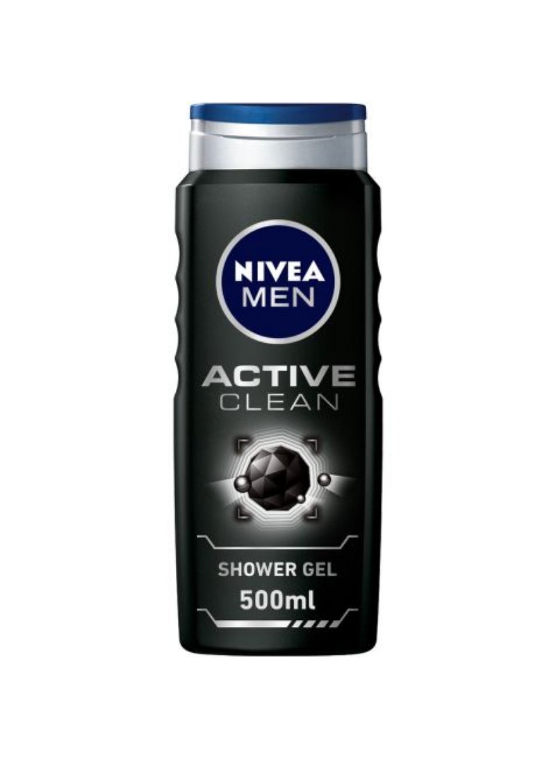 Nivea Men Shower Gel Active Clean Charcoal 500Ml