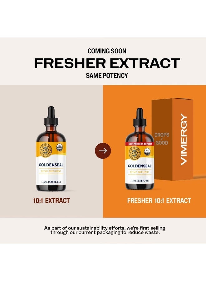 فيميرجي مستخلص الغولدنسيل العضوي من فيميرجي (وزارة الزراعة الأمريكية)، ٥٧ حصة - صبغة الغولدنسيل - خالٍ من الغلوتين، غير معدل وراثيًا، كوشير، خالٍ من الذرة، خالٍ من الصويا، نباتي وباليو (١١٥ مل) - Image 2