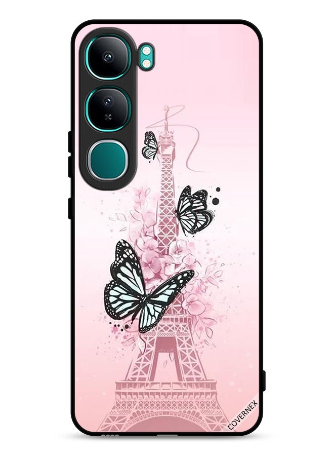Covernex vivo Y300 5G Protective Case Cover Butterflies On Eiffel Tower