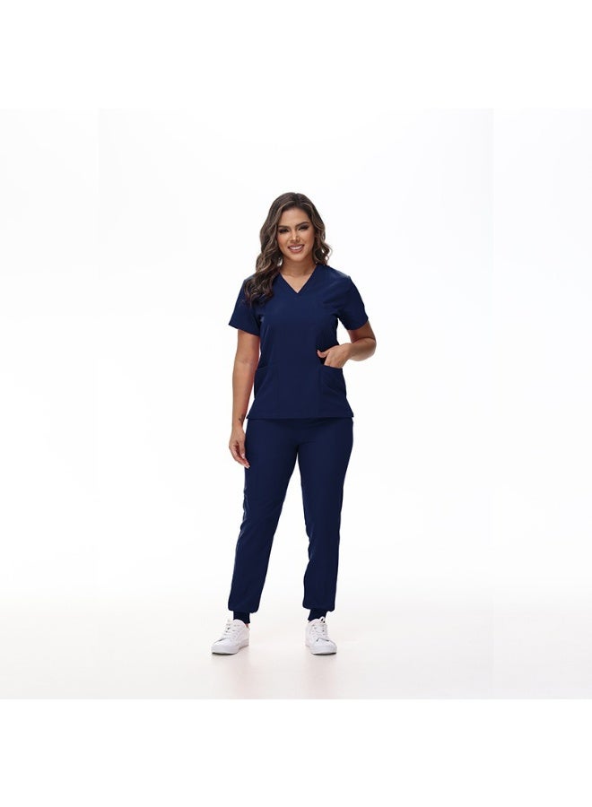 NIBEMINENT Medical Scrubs Uniform  Doctor and Nurse Uniform Durable Dental Pediatric Quick-Dry Healthcare services Set - Image 1