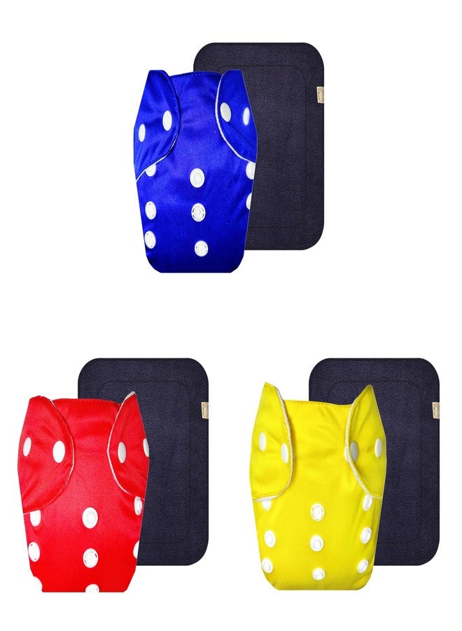 Dumbledo Lite Cloth Diaper with Black Insert (Pack of 3) | Snug Fit | Leakproof | Easy to Clean | Ideal for Toddlers | 3 Months - 2 Years | Unisex Baby - Image 1