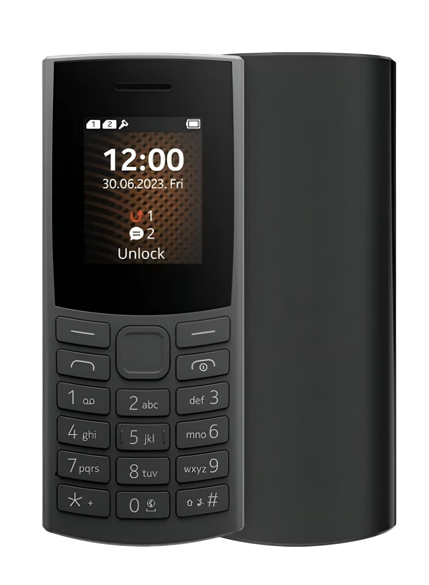 BORTONY Nokia 106 Dual Sim 4G 2023 Big Keypad Phone Long-Lasting Battery Wireless FM Radio & MP3 Player and MicroSD Card Slot Charcoal