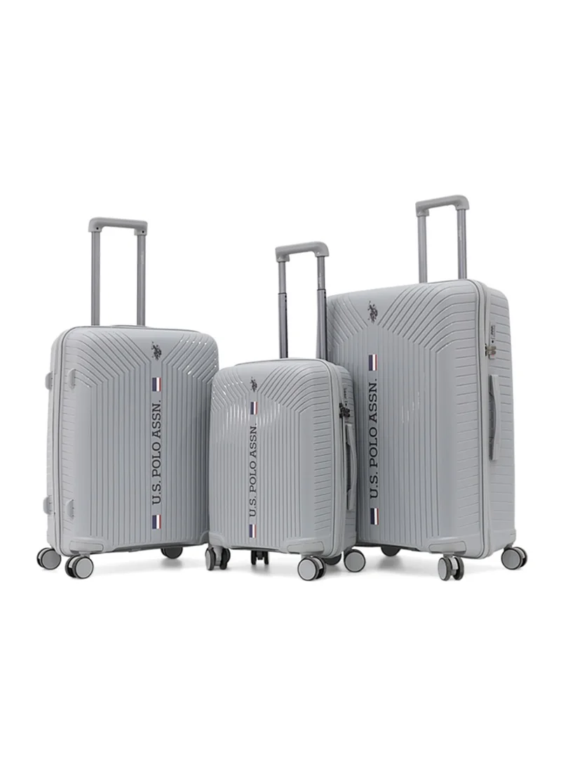 يو اس بولو اسن U.S. Polo Assn. 3-Piece Hardshell Luggage Set | 20" 24" 28" Spinner Suitcases with TSA Lock - Complete Travel Systemr