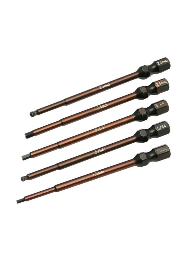 نيبمينينت 5-Piece Power Tool Tip Set Gold/Black 