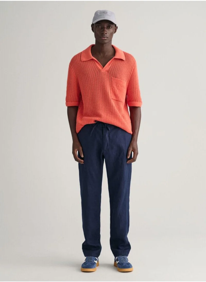 غانت Gant Relaxed Fit Linen Drawstring Pants