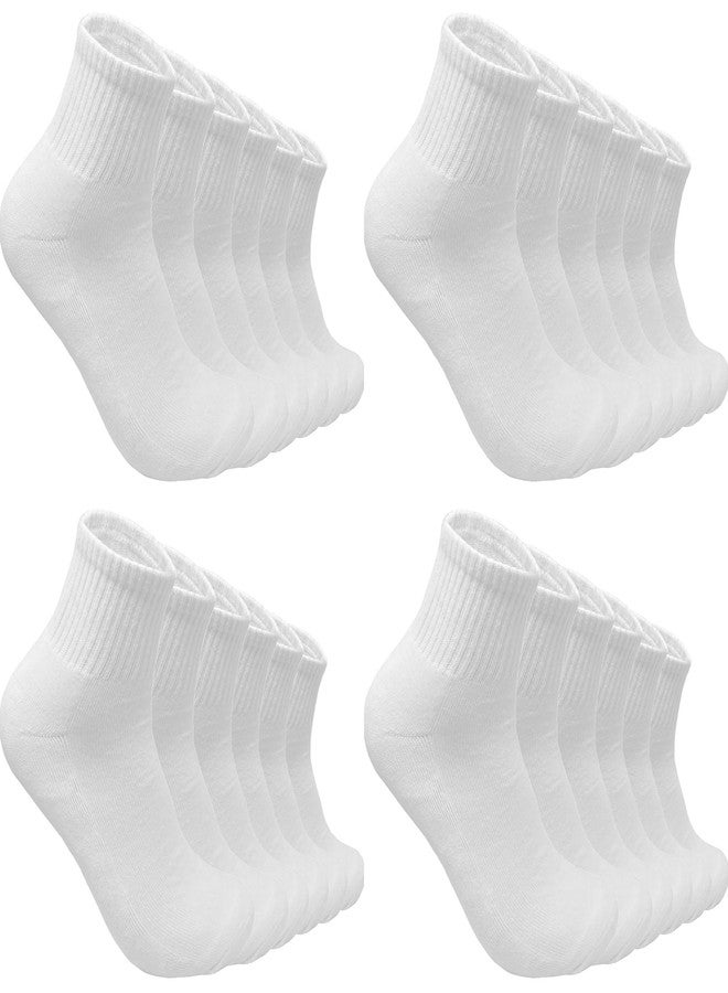 MUKHAKSH School Boys White Ankle Towel Socks (Free Size) with multiple packs - Image 1