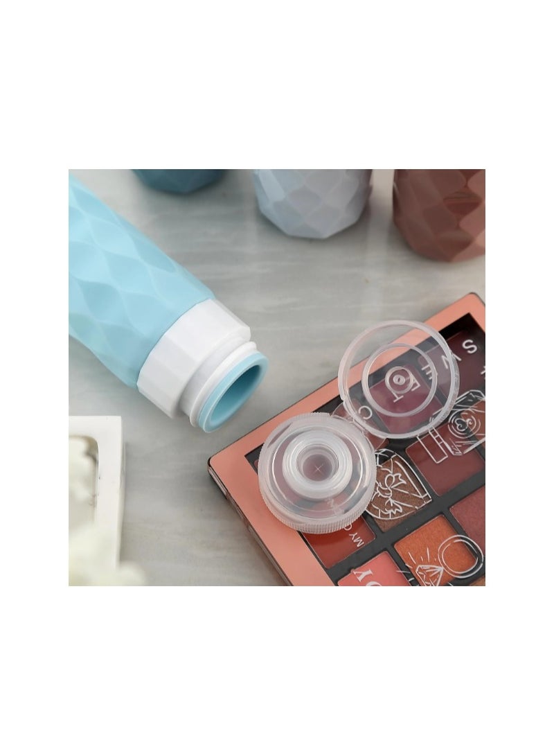 مجموعة من 4 قطع من إكسسوارات السفر زجاجات أساسية لمستلزمات النظافة خالية من مادة BPA ومضادة للتسرب وقابلة للعصر وحاويات بحجم السفر - Image 2