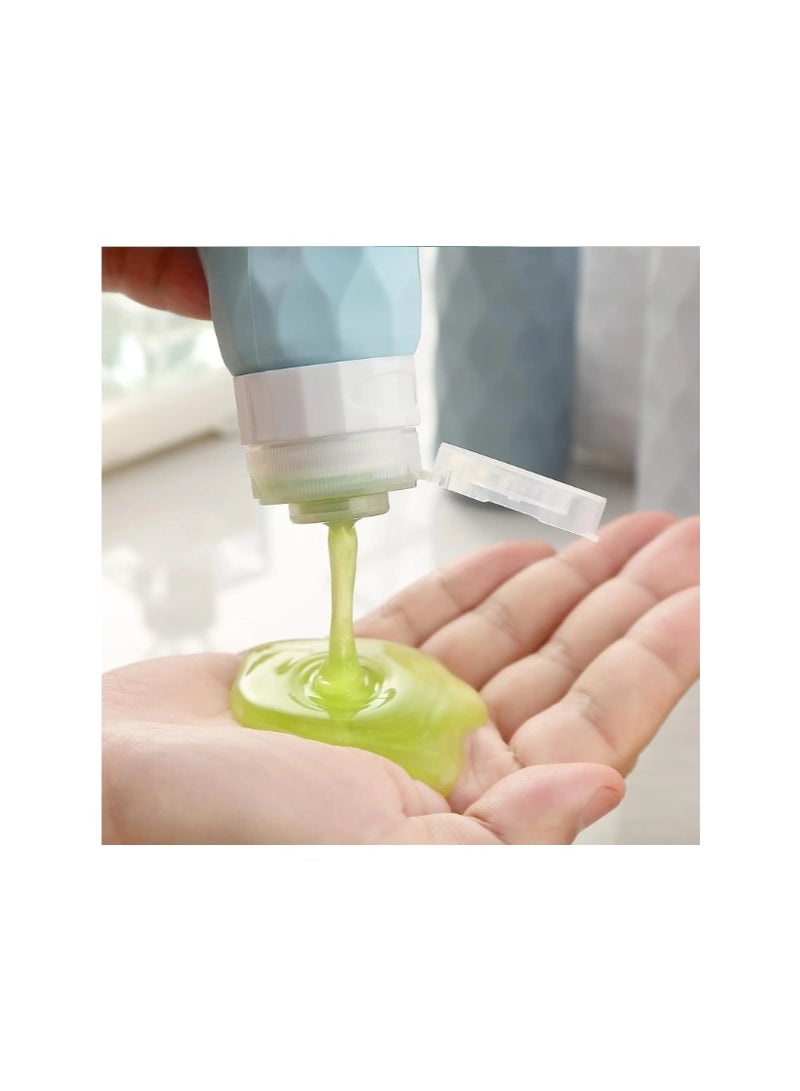 مجموعة من 4 قطع من إكسسوارات السفر زجاجات أساسية لمستلزمات النظافة خالية من مادة BPA ومضادة للتسرب وقابلة للعصر وحاويات بحجم السفر - Image 4