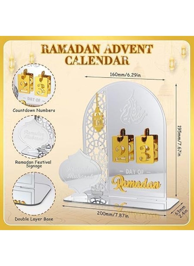 Horoof Market Horoof Home® Eid Mubarak Acrylic Ramadan Countdown decor  - Image 3
