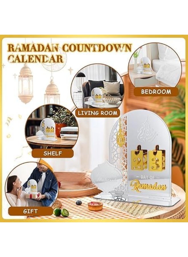 Horoof Market Horoof Home® Eid Mubarak Acrylic Ramadan Countdown decor  - Image 2
