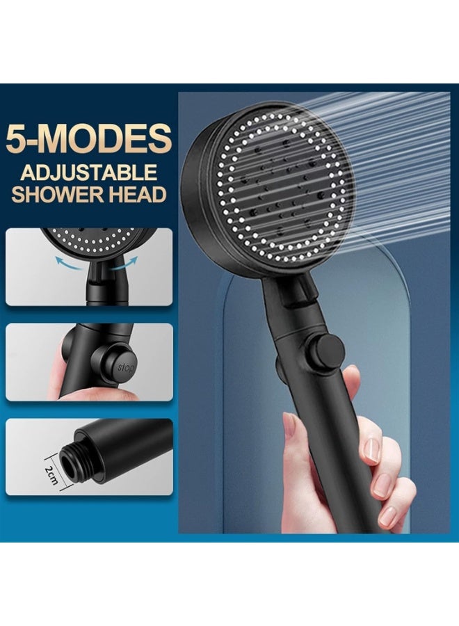 Bathroom shower head with five water pumping modes different forms  - Image 4