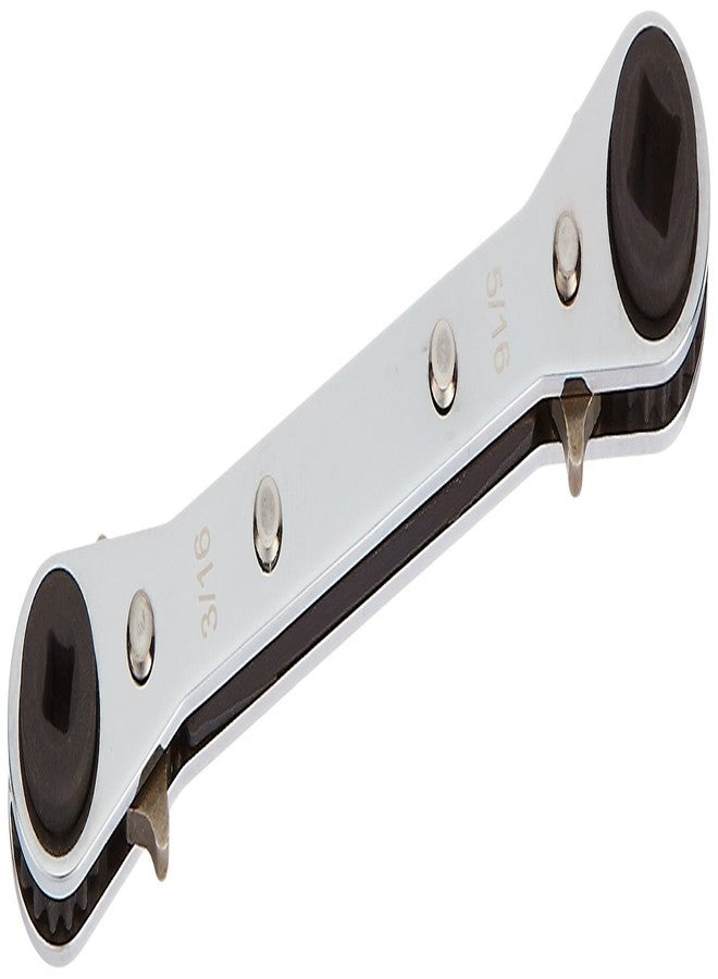 Hilmor Straight Service Racheting Wrench 1/4", 3/16", 3/8", 5/16" Square Hex, SWS 1839042 - Image 2