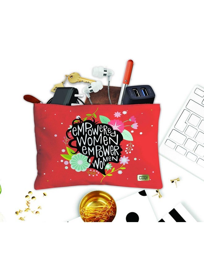 Paper Plane Design Multipurpose Canvas Pouch for Travel, Cosmetic,Office, Stationary, Gadgets, Money Purpose, Handbag. - Design 3 - Image 2