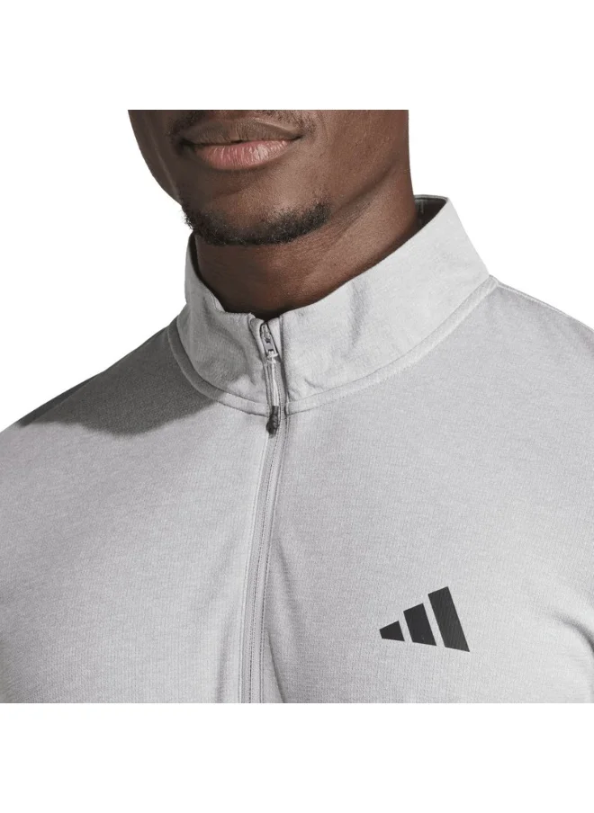اديداس adidas TR-ES 1I4ZIP Grey Training SWEATSHIRTS for Men - XS
