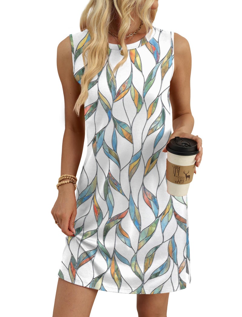 WIHOLL Womens Spring Dresses 2026 Vestidos De Verano para Mujer Floral Summer Casual Easter Sleeveless Dress Beach Vacation Sundresses L - Image 4