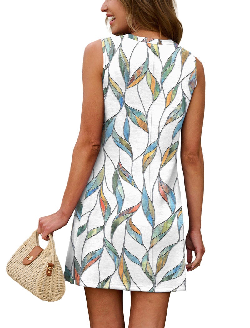 WIHOLL Womens Spring Dresses 2026 Vestidos De Verano para Mujer Floral Summer Casual Easter Sleeveless Dress Beach Vacation Sundresses L - Image 5