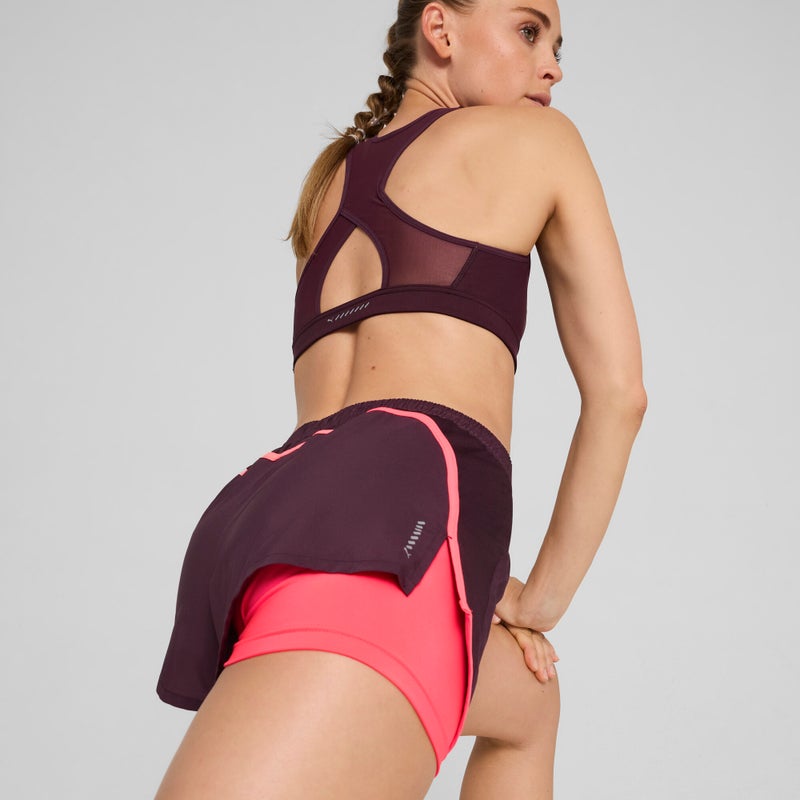 PUMA RUN FAV Velocity Womens Purple 2-in-1 Shorts - Image 2