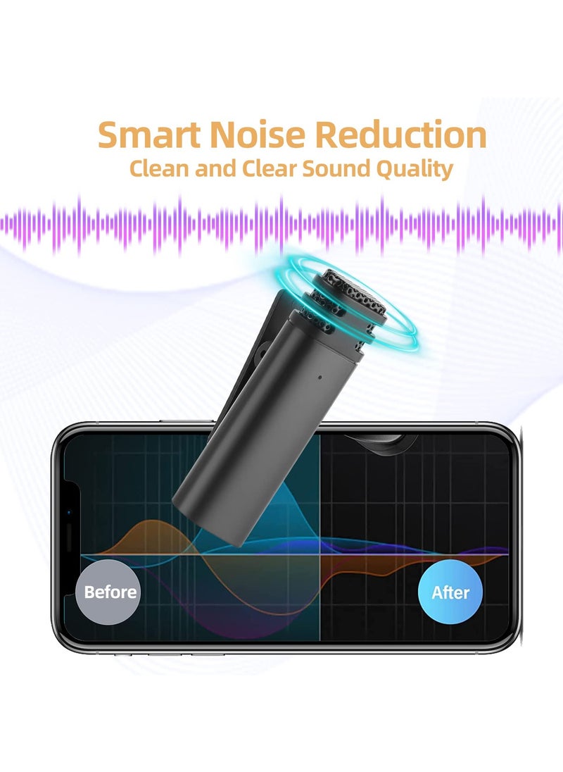 Captaintech Mini Wireless Lavalier Microphone, Cordless Double Mics Lapel Microphone 2.4G Ultra-Low Delay Built-in Noise Reduction Chip for Video Recording for Camera/Computer/Laptop/Phone  - Image 5