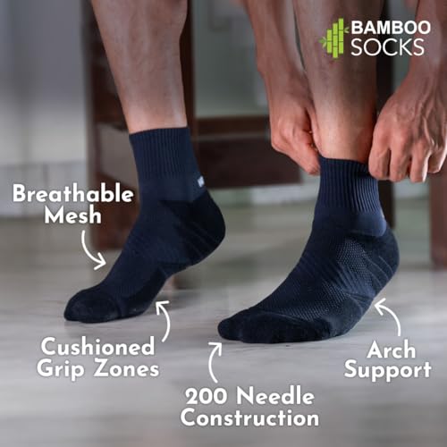 HEELIUM Bamboo Athletic Socks for Men & Women | 3X Tougher & Durable, Ultra Soft & Blister Resistant | Perfect for Gym, Sports & Long Distance Running - Image 4