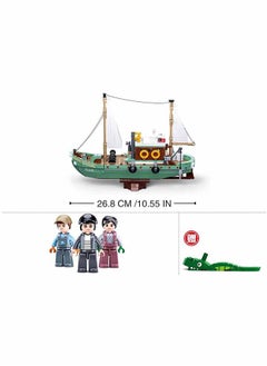 Sluban Model Bricks Series - Fishing Boat Building Blocks 610 Piece With 3 Mini Figuers - For Age 8+ Years Old  - Image 5