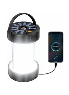 GGEROU Outdoor Camping Light, LED Camping Lantern USB-C Rechargeable Camping Lights Portable Hanging Tent Lights Lamp Black  - Image 1