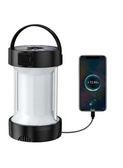 GGEROU Outdoor Camping Light, LED Camping Lantern USB-C Rechargeable Camping Lights Portable Hanging Tent Lights Lamp Black  - Image 2