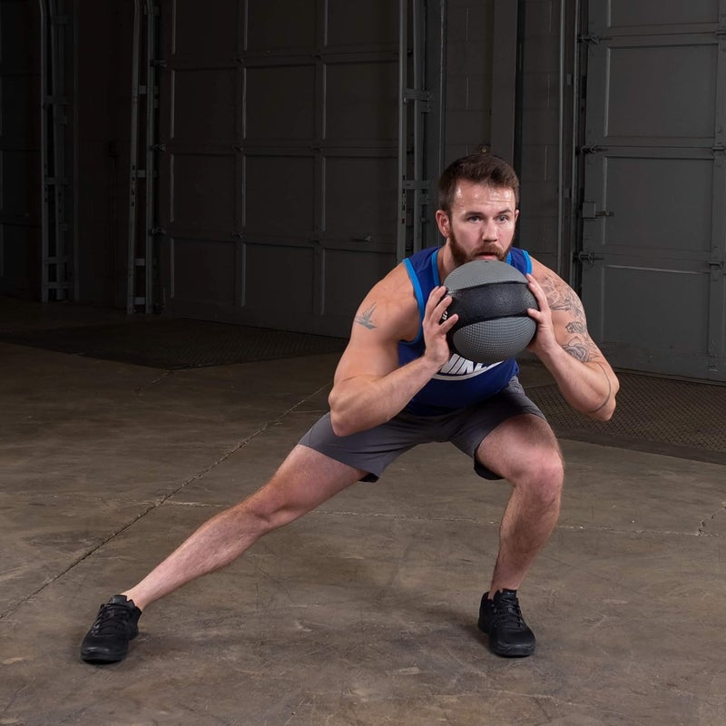 Body Solid Rubber Medicine Ball - Superior Grip, Textured Surface, Adjustable Air Pressure Fitness Balls - Ideal for Cardio and Core Exercise in Home & Gym Workouts - Image 4