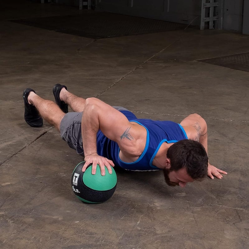 Body Solid Rubber Medicine Ball - Superior Grip, Textured Surface, Adjustable Air Pressure Fitness Balls - Ideal for Cardio and Core Exercise in Home & Gym Workouts - Image 2