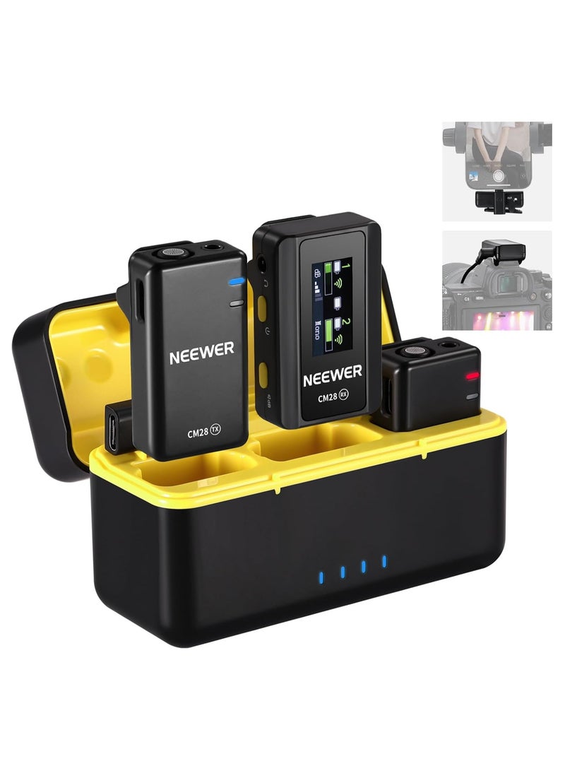 Neewer NEEWER CM28 Wireless Lavalier Lapel Microphone with Charging Case - Image 1