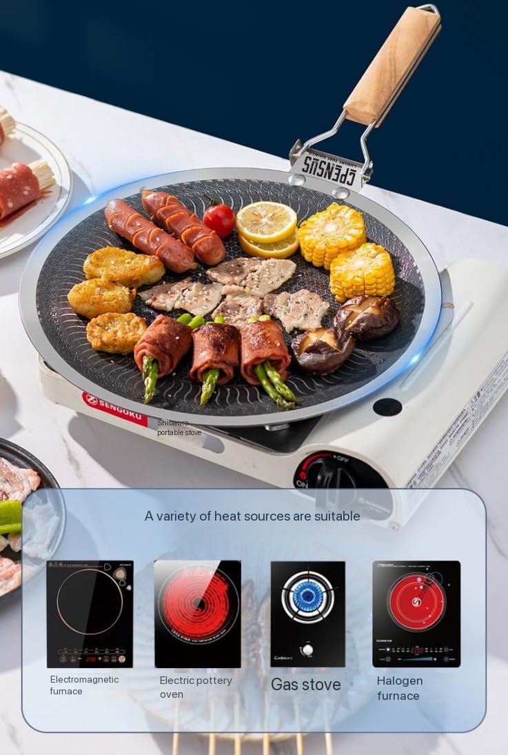 CPENSUS Tawa 2.8mm Thick Triply Stainless Steel Tava for Roti Honeycomb Tawa Cookware Foldable Handle Scratch Resistance with Induction Base 30 CM - Image 5