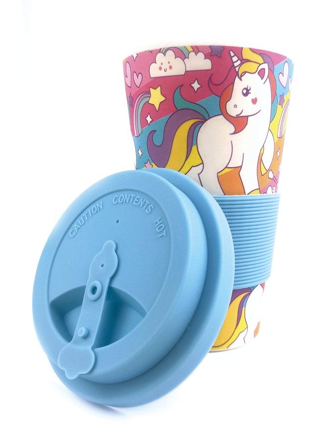 TINYMILLS Eco-Friendly Reusable Plant Fiber Travel Mug with Unicorn Design Gift for Girls Easter Basket Stuffer - Image 3