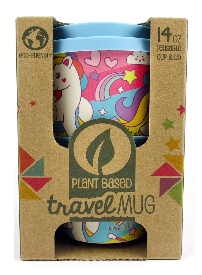 TINYMILLS Eco-Friendly Reusable Plant Fiber Travel Mug with Unicorn Design Gift for Girls Easter Basket Stuffer - Image 5
