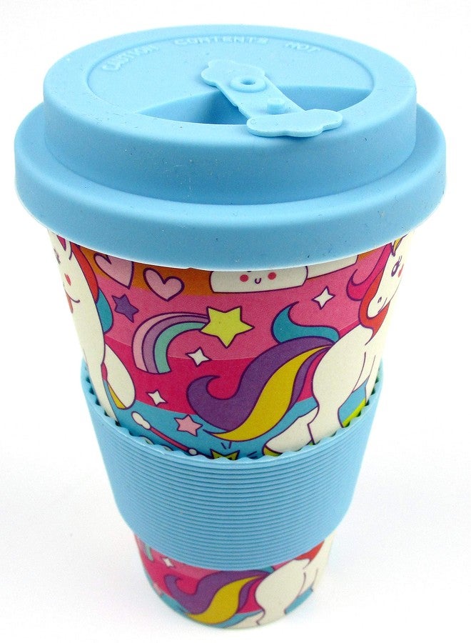 TINYMILLS Eco-Friendly Reusable Plant Fiber Travel Mug with Unicorn Design Gift for Girls Easter Basket Stuffer - Image 2