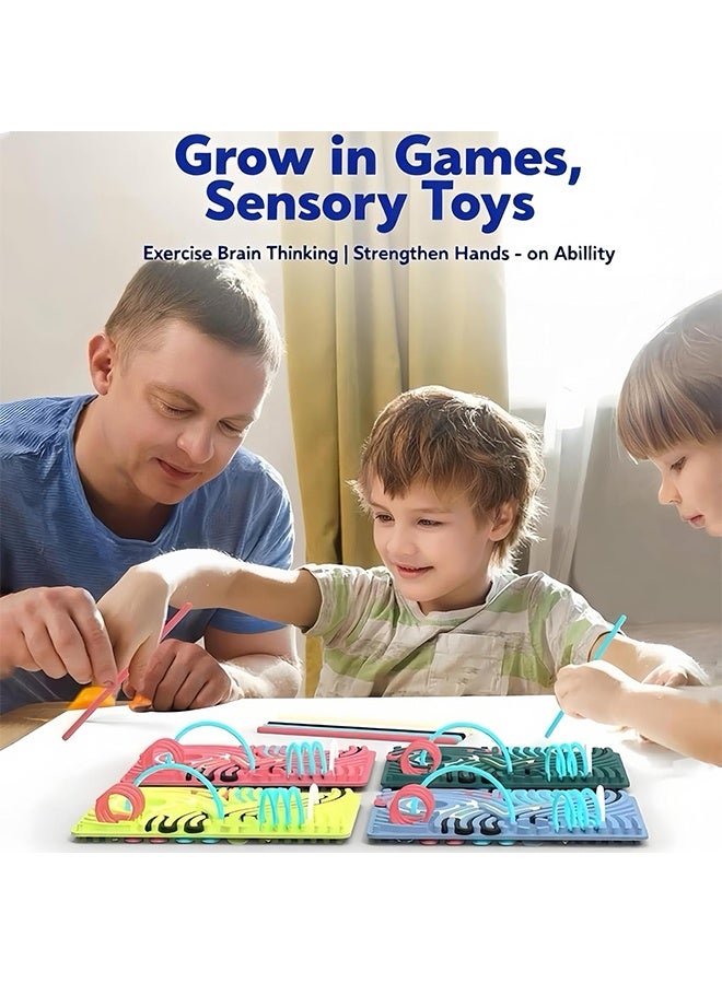 ألعاب فidgets الحسية للأطفال الأولاد الصغار، لوحة نشاط حسية للتوتر والقلق للأطفال المصابين بالتوحد واضطراب نقص الانتباه، لتهدئة التوتر والقلق للأطفال، هدايا للبالغين. - Image 3