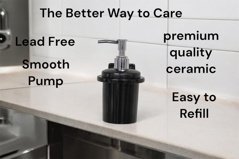 RAYNO Dispenser Bottle Handwash Dispenser for wash Basin Hand wash dispensers Pump for Bathroom Soap Dispenser for wash Basin Liquid Dispenser Assorted Dispenser Bottle (Black) - Image 3