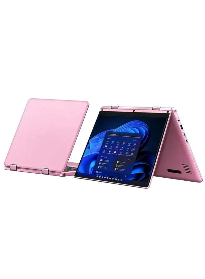 مول ويل حاسوب محمول 2-in-1 بشاشة 11.6 بوصة، معالج Celeron N4020 / ذاكرة RAM 6 جيجابايت / تخزين SSD 256 جيجابايت / كرت شاشة Intel HD الإنجليزية/العربية الوردي الناعم - Image 2