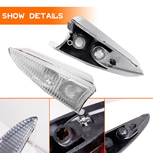 Tonsya Compatible With 2003 2004 2005 2006 Ford Expedition Lincoln Navigator Replacement Side View Mirror Light Clear Housings Clear Lens OEM 2L7Z-13B374-AA & 2L7Z-13B375-AA - Image 2
