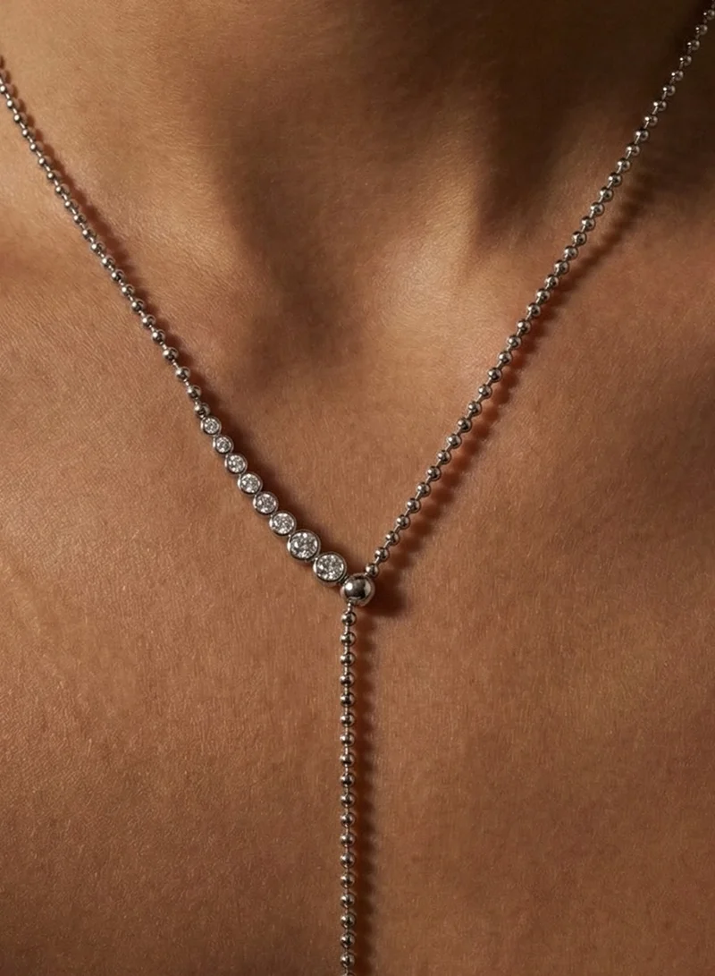 ليو جو قلادة لي جو فضية رقيقة