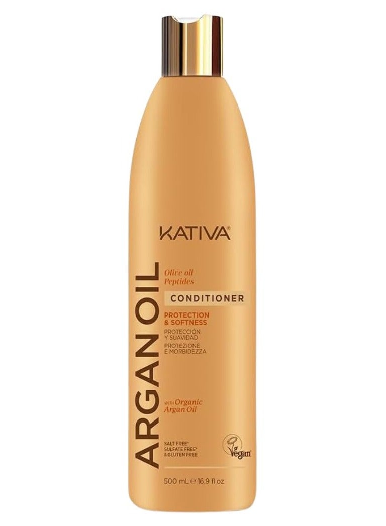 Kativa Argan Oil Conditioner Protection, Softness and Shine 500ml - Image 1