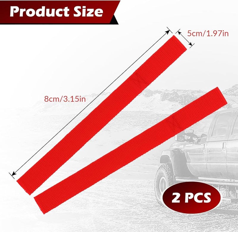 2 Inch 50mm Wide Heavy Duty Red Winch Hook Pull Straps for ATV UTV Truck Marine - Image 5
