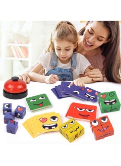 YelaJoy Children's Face Expression Cube, Fun Parent-Child Table Games, Early Education Puzzle Block Toys, Educational Desktop Interactive Games  - Image 2