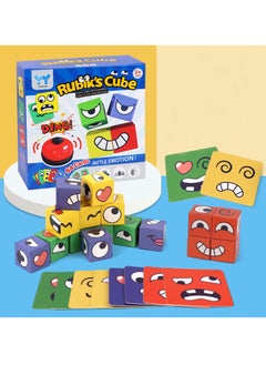 YelaJoy Children's Face Expression Cube, Fun Parent-Child Table Games, Early Education Puzzle Block Toys, Educational Desktop Interactive Games  - Image 3