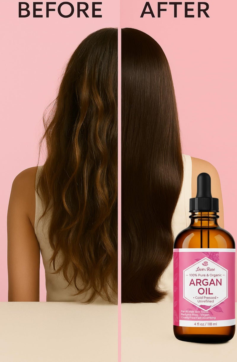 Leven Rose Organic Argan Oil for Hair, Face and Skin - 4 oz 100% Pure Moroccan Cold-Pressed Organic - Image 4